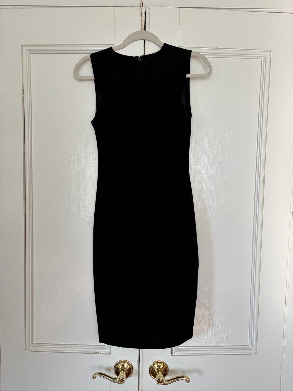 J. Crew Black Sleeveless Midi Sheath Dress